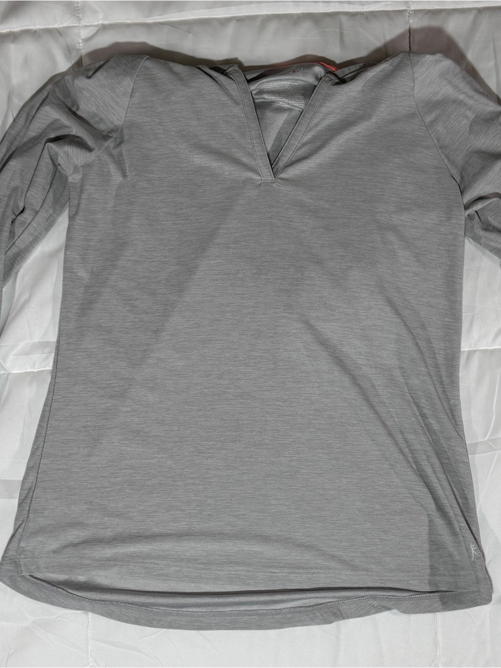 Gray Long Sleeve Athletic Top